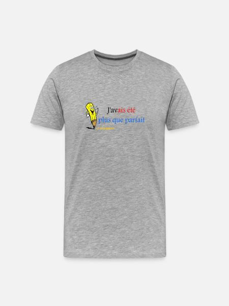 plus que parfait - T-shirt bio Premium Homme - gris chiné