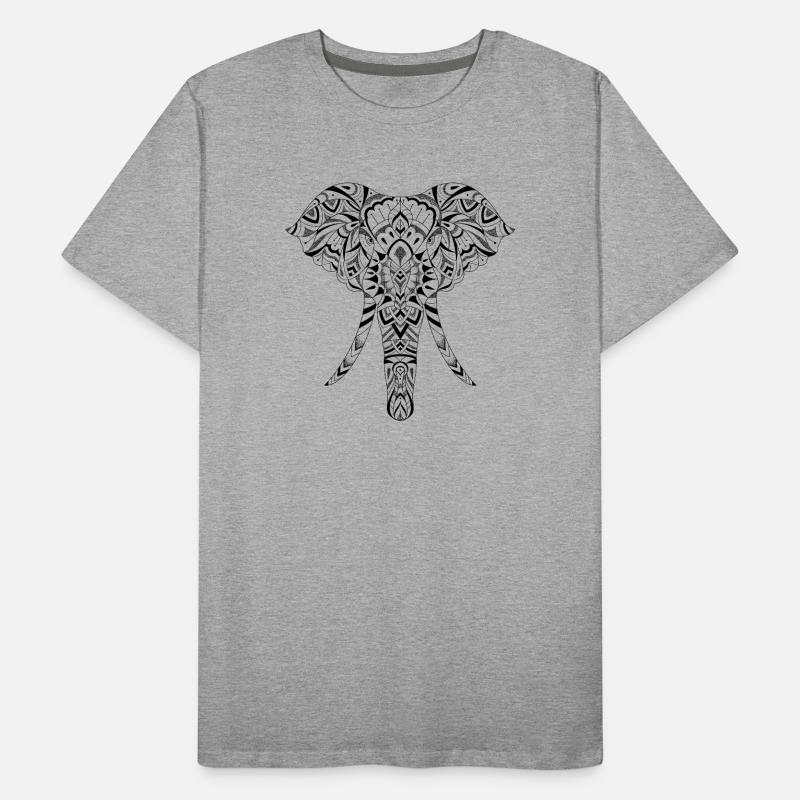 Éléphant graphique T-shirt bio Premium Homme