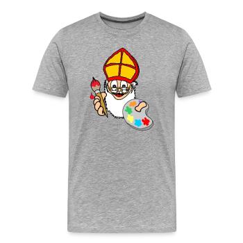 Sinterklaas paint - Men's Premium Organic T-Shirt - heather grey - Front - Damien (186cm)