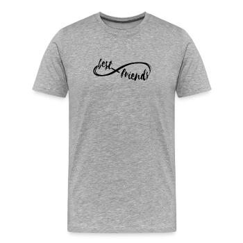 Best friends forever - Men's Premium Organic T-Shirt - heather grey - Front - Damien (186cm)