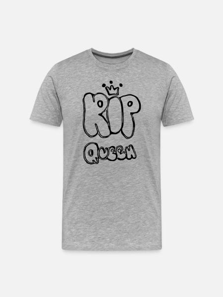 RIP Queen - Männer Premium Bio T-Shirt - Grau meliert