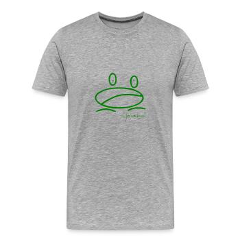 Grenouillemini © Chyropterum Innoxius - T-shirt bio Premium Homme - gris chiné - Devant - Damien (186cm)