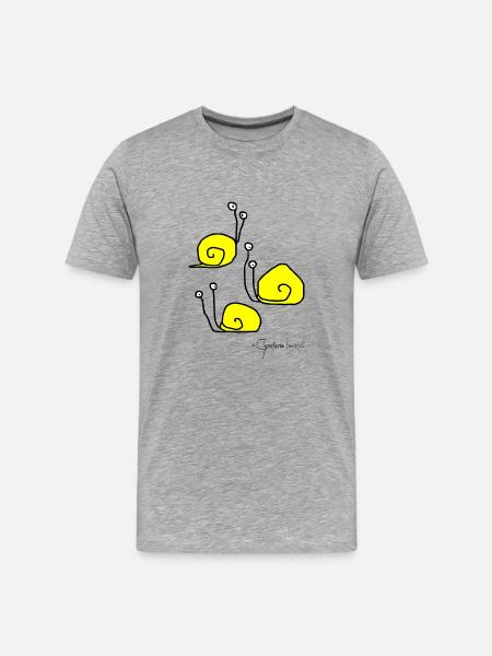 Snailmeeting - Cochleae Conventus - Men's Premium Organic T-Shirt - heather grey