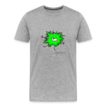 Woolly Beastie freaks out © Chyropterum Innoxius - Men's Premium Organic T-Shirt - heather grey - Front - Damien (186cm)