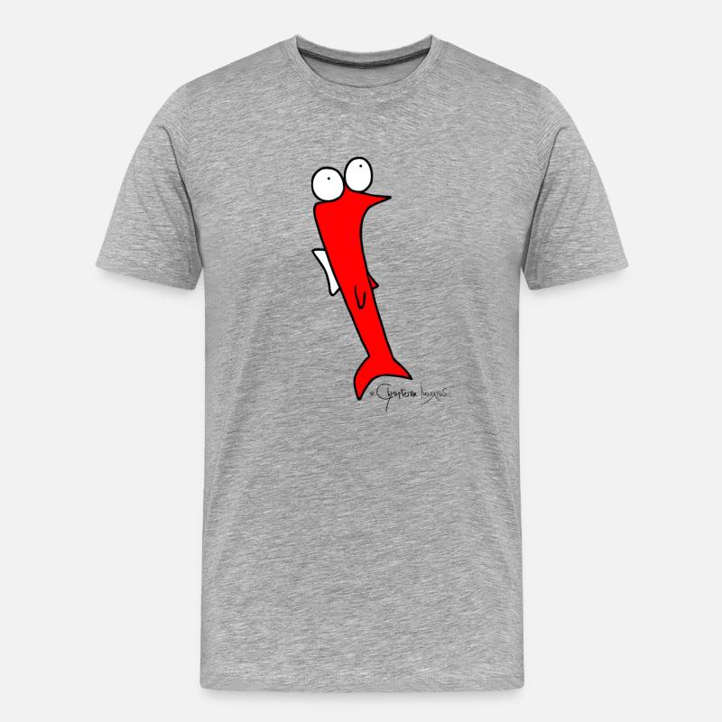 Plötzfisch © Chyropterum Innoxius - Männer Premium Bio T-Shirt - Grau meliert