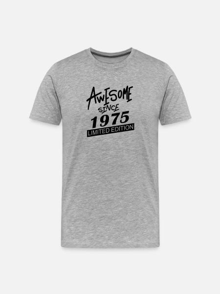 1975 - Born 1975 - Men's Premium Organic T-Shirt - heather grey