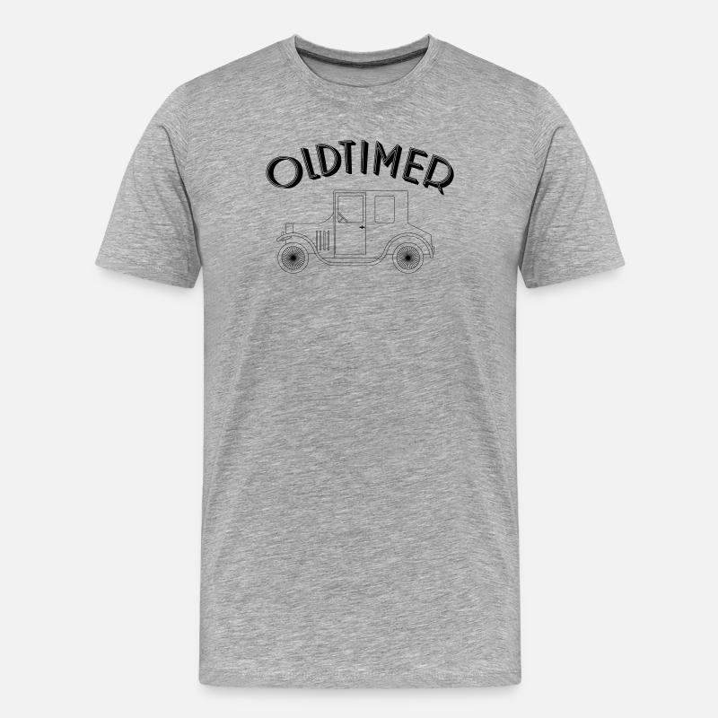 Oldtimer Design - Classic Cars - Männer Premium Bio T-Shirt - Grau meliert