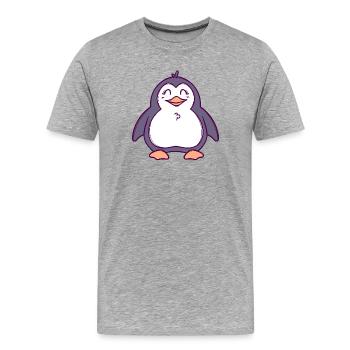 Sweet Bird Animal Penguin Zoo d’oiseaux de mer - T-shirt bio Premium Homme - gris chiné - Devant - Damien (186cm)