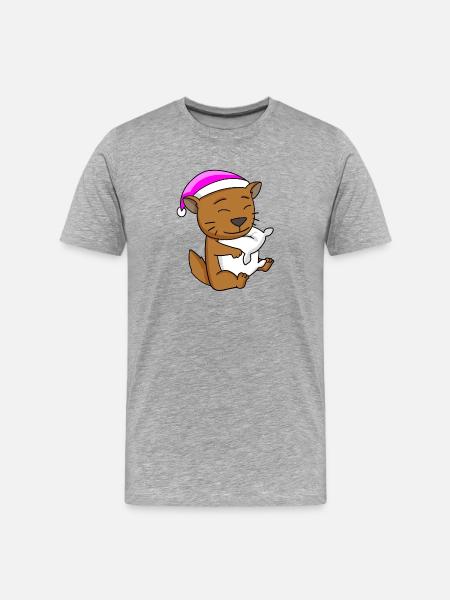 Cat cat breed Somali - Men's Premium Organic T-Shirt - heather grey