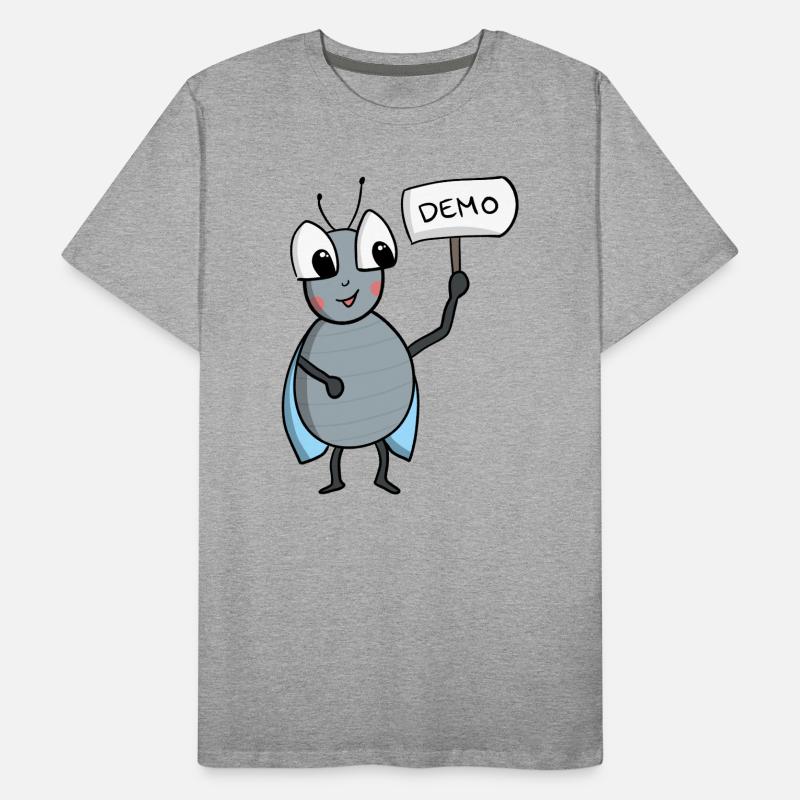 Fliege mit DEMO Schild Männer Premium Bio T-Shirt