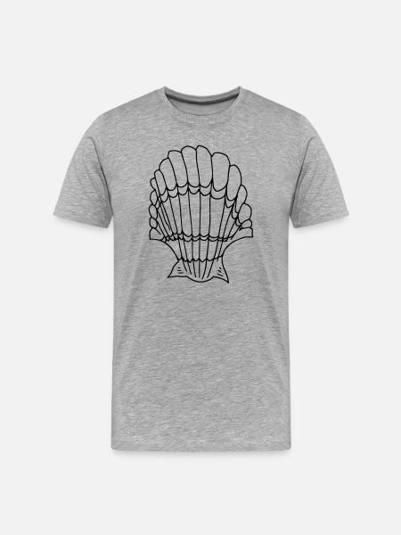 shell - Men's Premium Organic T-Shirt - heather grey