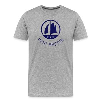 Petit breton - T-shirt bio Premium Homme - gris chiné - Devant - Damien (186cm)
