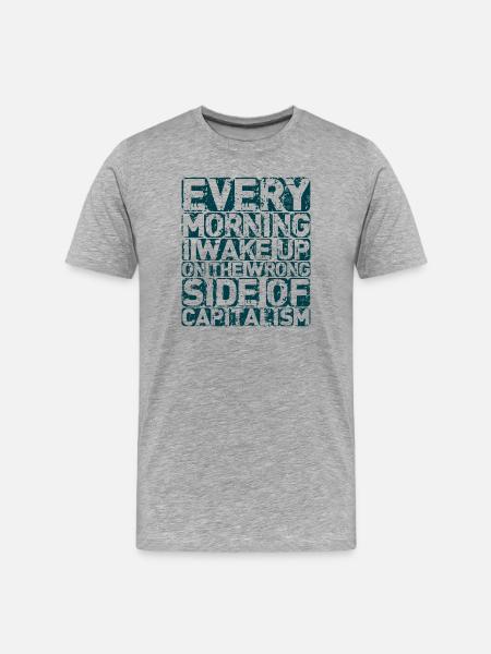 The Wrong Side - Men's Premium Organic T-Shirt - heather grey