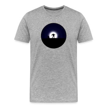 Zombie Sighting at Midnight - Men's Premium Organic T-Shirt - heather grey - Front - Damien (186cm)