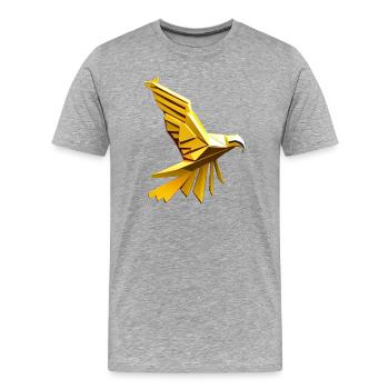 Aigle royal - T-shirt bio Premium Homme - gris chiné - Devant - Damien (186cm)