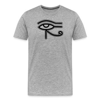 Eye Horus Egypt - Men's Premium Organic T-Shirt - heather grey - Front - Damien (186cm)