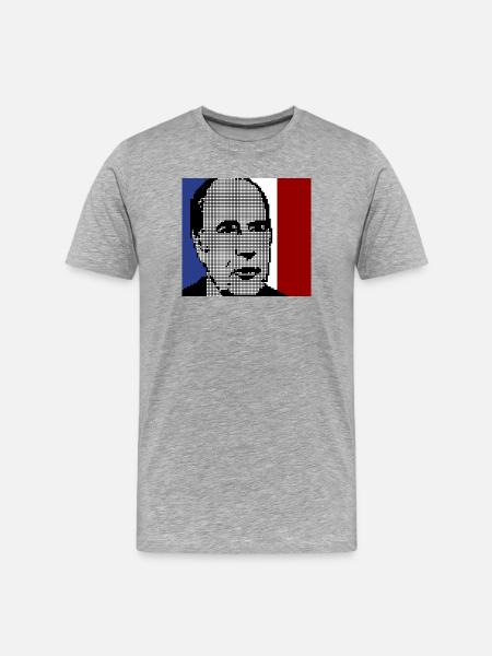 Mitterrand 1981 - T-shirt bio Premium Homme - gris chiné