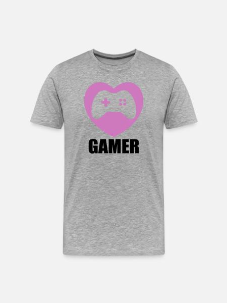 Gamer - Men's Premium Organic T-Shirt - heather grey