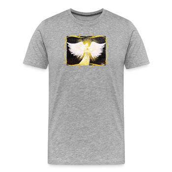 Le Porteur de Lumière - Sonja Ariel von Staden - T-shirt bio Premium Homme - gris chiné - Devant - Damien (186cm)