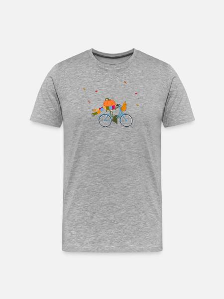 Tour de Pumpkin - Men's Premium Organic T-Shirt - heather grey