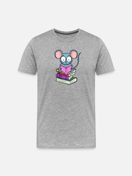 Read Book Books Reader Gift - Men's Premium Organic T-Shirt - heather grey