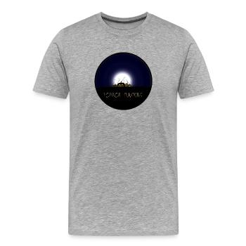 Citrouilles d’horreur - T-shirt bio Premium Homme - gris chiné - Devant - Damien (186cm)
