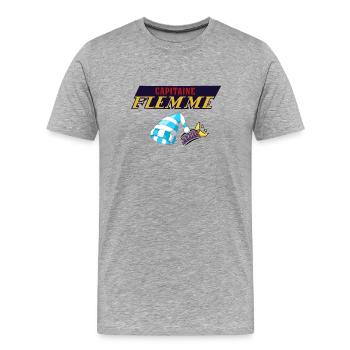 Lazy captain - Men's Premium Organic T-Shirt - heather grey - Front - Damien (186cm)