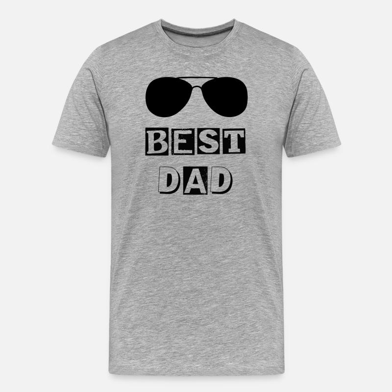 Typografie beste DAD-Lünette - Männer Premium Bio T-Shirt - Grau meliert
