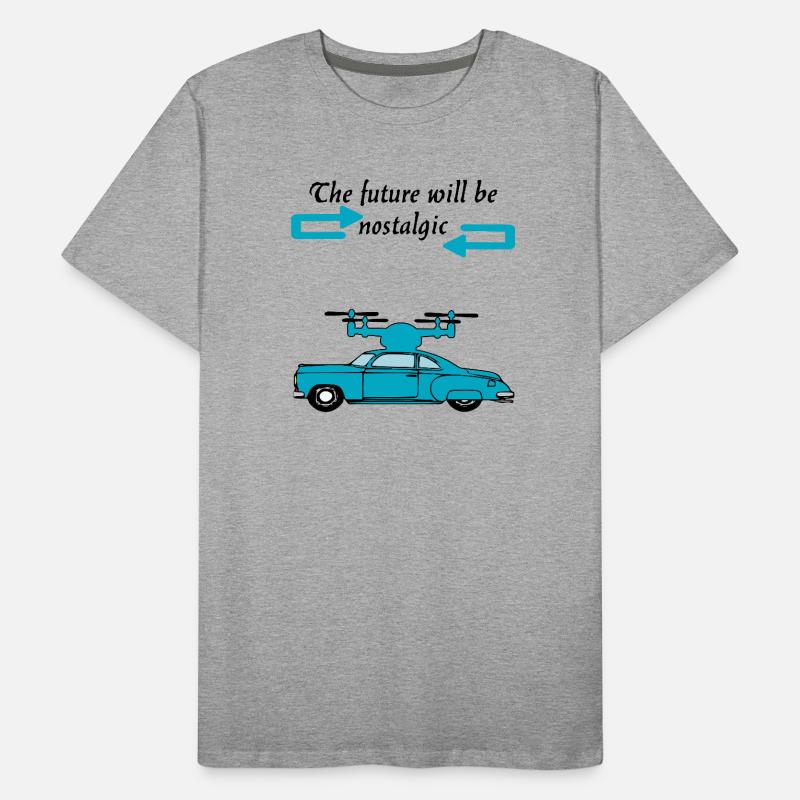 Der Futur wird nostalgisch sein Männer Premium Bio T-Shirt