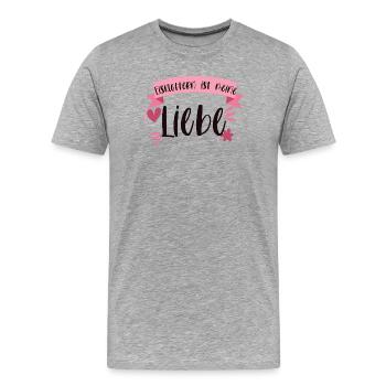 Eisklettern Klettern Eispickel Winter Eis Geschenk - Männer Premium Bio T-Shirt - Grau meliert - Vorne - Damien (186cm)