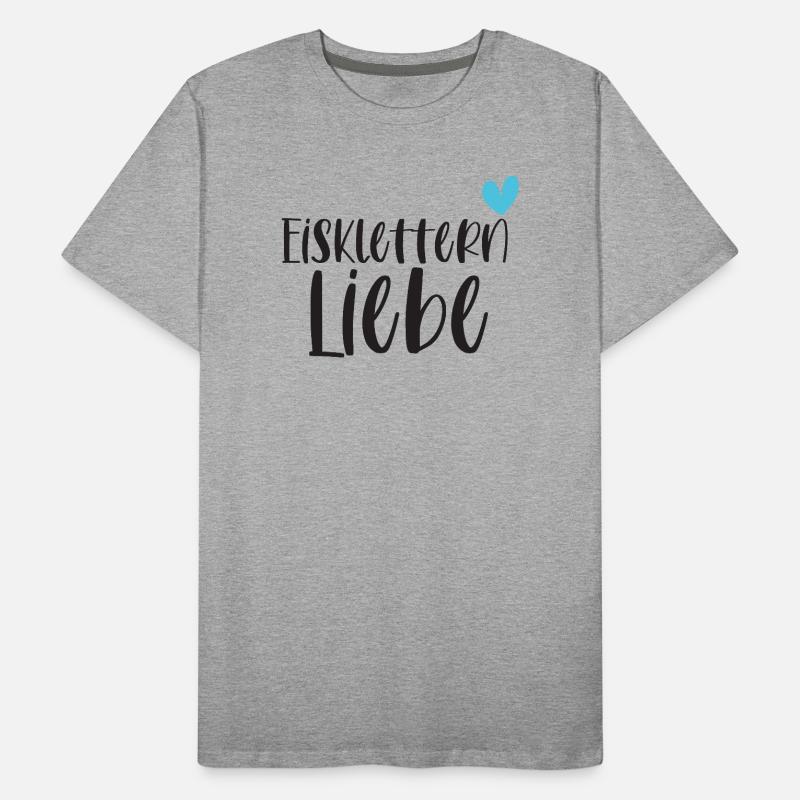 Eisklettern Klettern Wintersport Eis Geschenk Männer Premium Bio T-Shirt