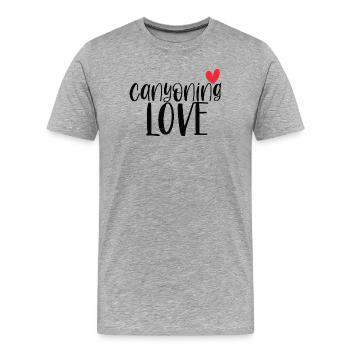 Escalade Canyoning Love Mountain Canyon Cadeau - T-shirt bio Premium Homme - gris chiné - Devant - Damien (186cm)