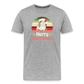 Rabbit Rabbit Christmas - Men's Premium Organic T-Shirt - heather grey - Front - Damien (186cm)