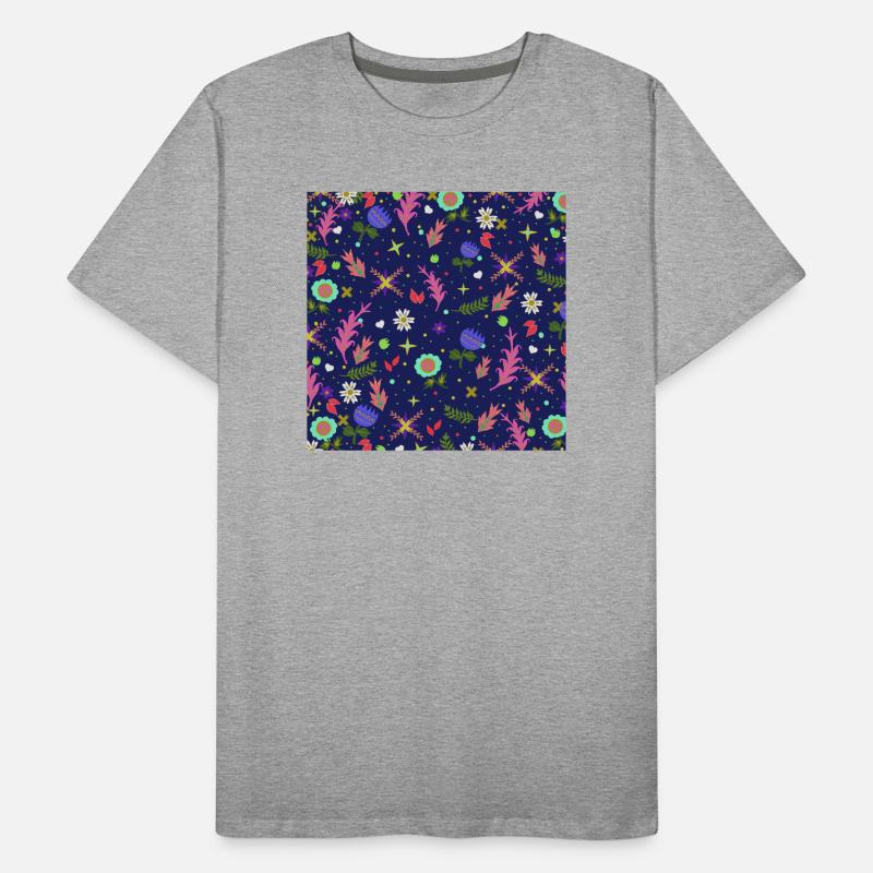 all over prints mädchen, kindliches Blumenmuster Männer Premium Bio T-Shirt