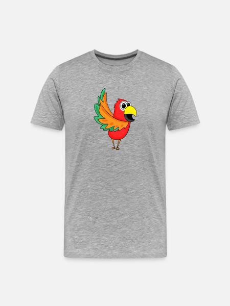 Parrot Jungle - Men's Premium Organic T-Shirt - heather grey