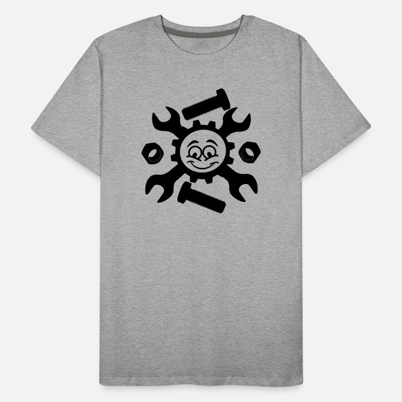 Visage mécanicien T-shirt bio Premium Homme