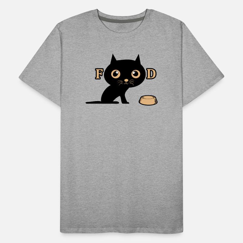 Süße Katze hat Hunger Männer Premium Bio T-Shirt