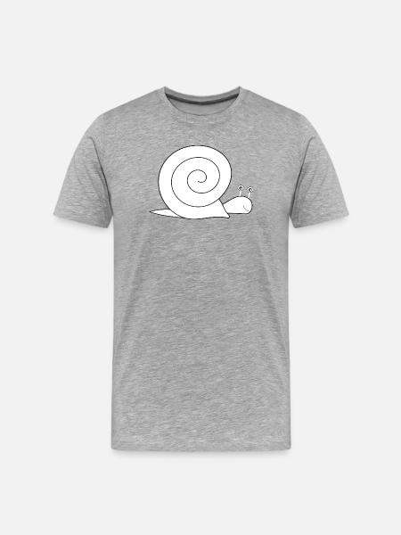 Escargot - T-shirt bio Premium Homme - gris chiné