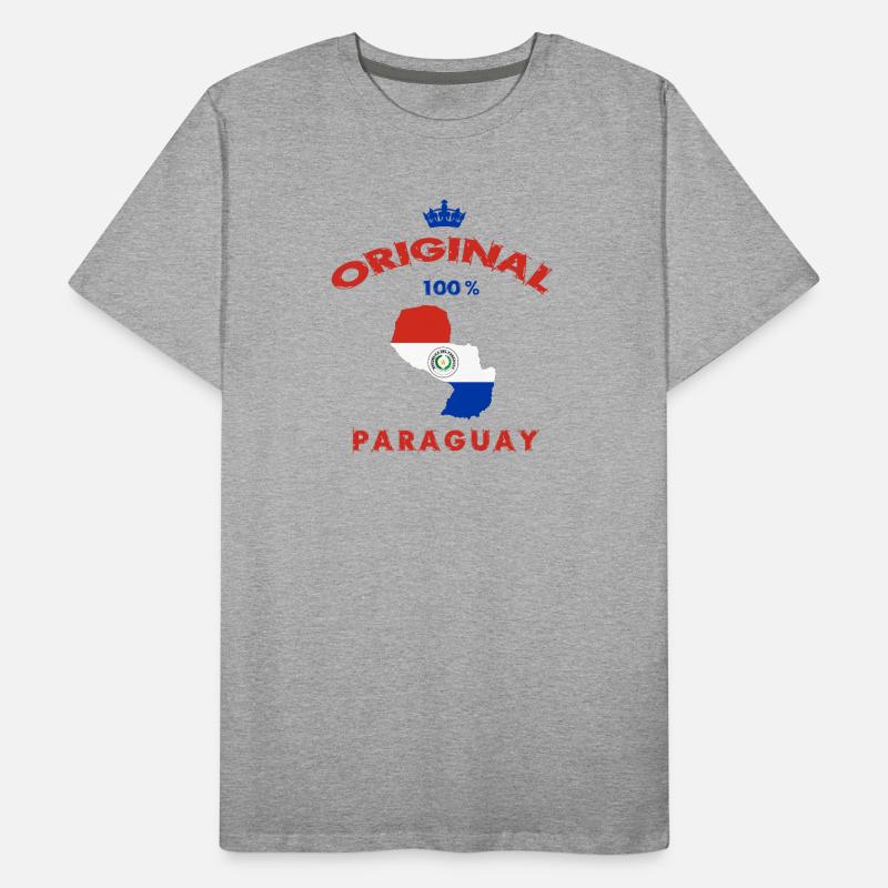Design original 100 % drapeau du Paraguay T-shirt bio Premium Homme