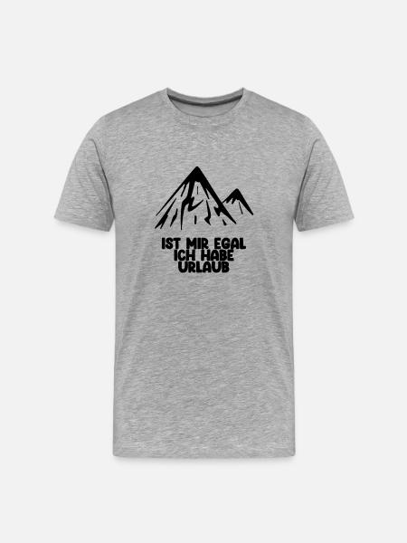 Urlaub - Männer Premium Bio T-Shirt - Grau meliert