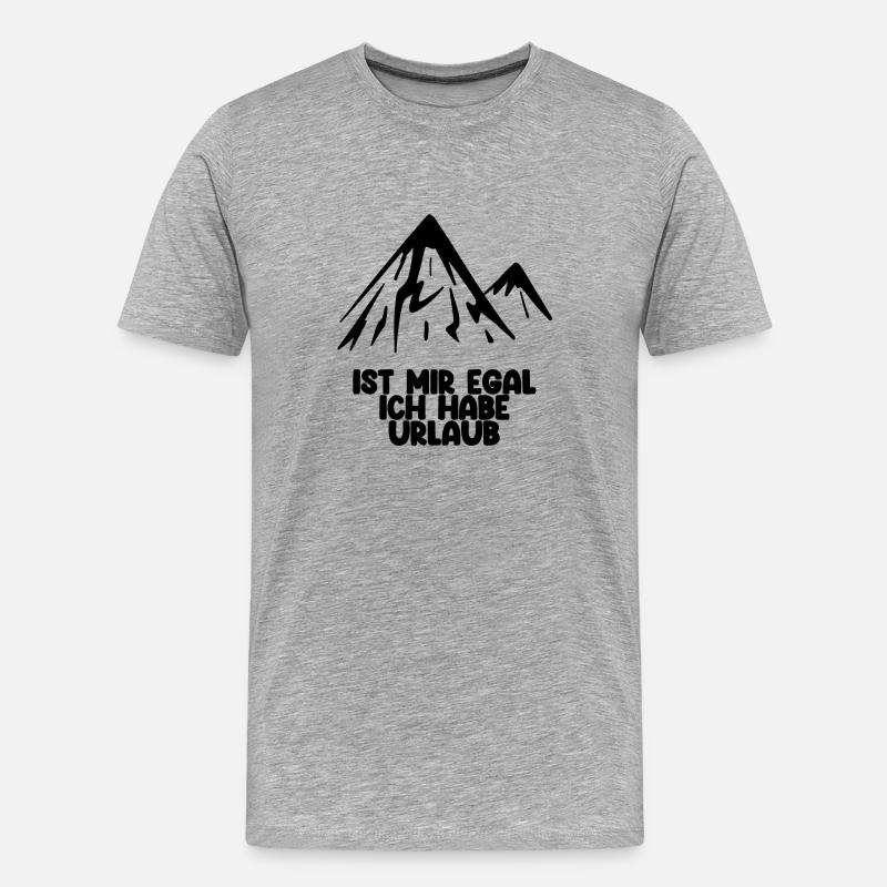 Urlaub - Männer Premium Bio T-Shirt - Grau meliert