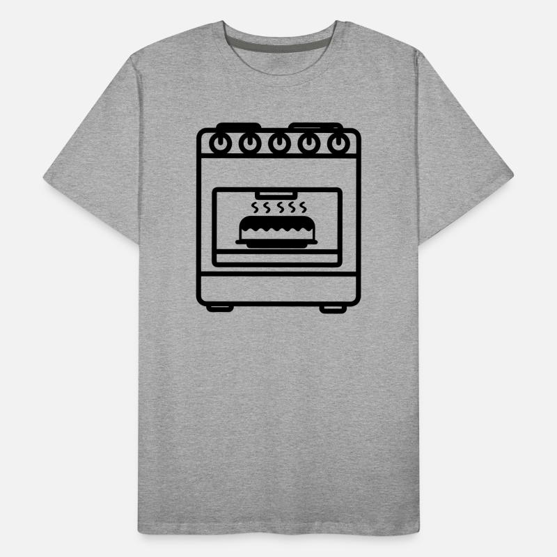 Four à gaz avec gâteau T-shirt bio Premium Homme