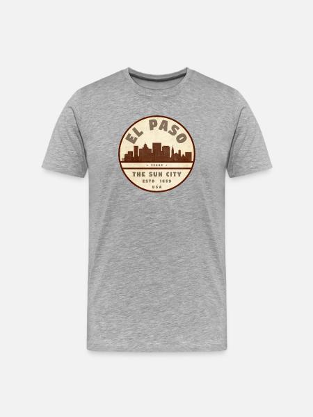 El Paso Sun City Skyline - Men's Premium Organic T-Shirt - heather grey