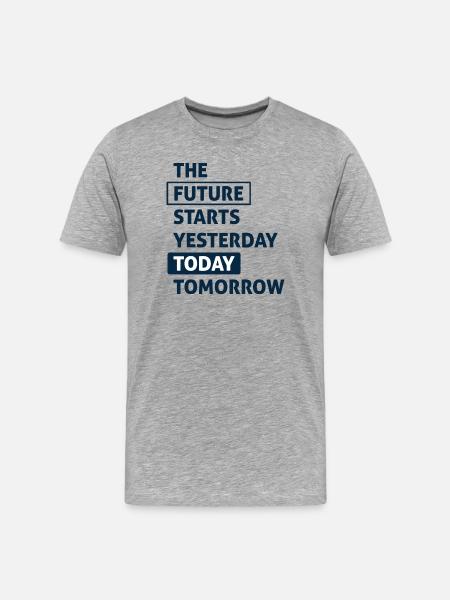 The Future starts Today - Men's Premium Organic T-Shirt - heather grey