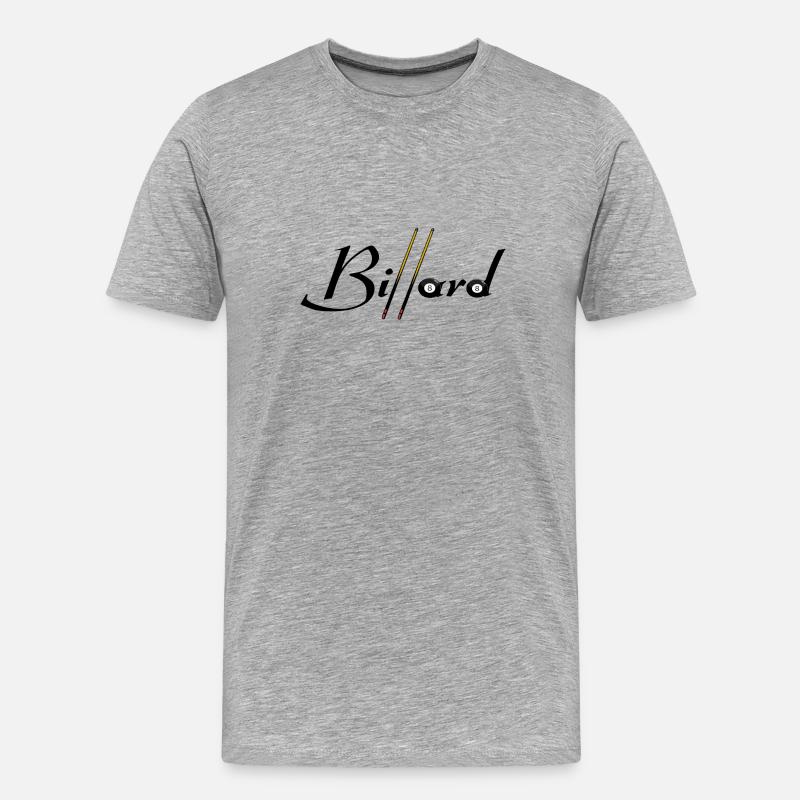 Billard - Männer Premium Bio T-Shirt - Grau meliert