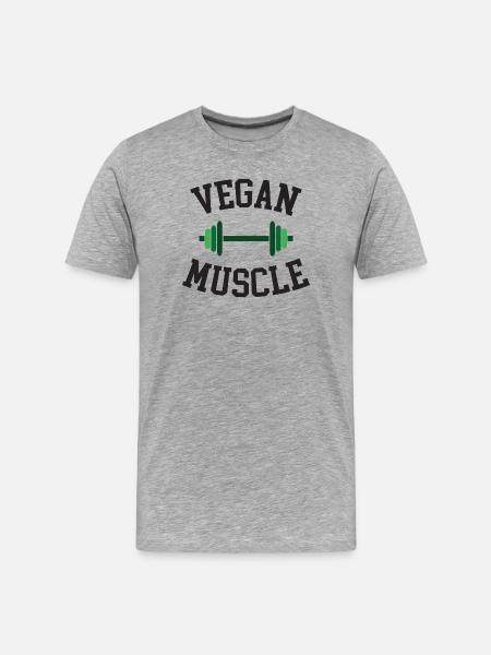 Muscle végétalien - T-shirt bio Premium Homme - gris chiné