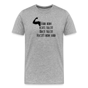 Talent Sport - Männer Premium Bio T-Shirt - Grau meliert - Vorne - Damien (186cm)
