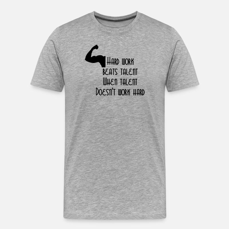 Talent Sport - Männer Premium Bio T-Shirt - Grau meliert