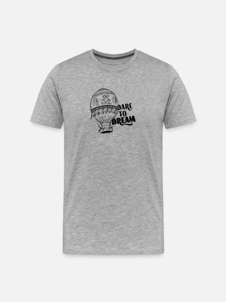 Dare To Dream - Men's Premium Organic T-Shirt - heather grey