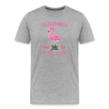 Best Sis In The Flock Sistermingo - Männer Premium Bio T-Shirt - Grau meliert - Vorne - Damien (186cm)